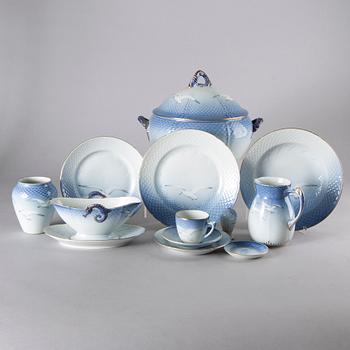 SERVIS 72 dlr Blå Måsen Bing & Gröndahl Danmark 1900-talets senare del porslin.