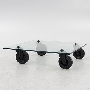 Gae Aulenti, coffee table, "Tavolo con Ruote", Fontana Arte, Italy, late 20th/early 21st century.