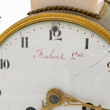 Mantle clock, marble, gilt metal, Aubert L´ne, Paris.