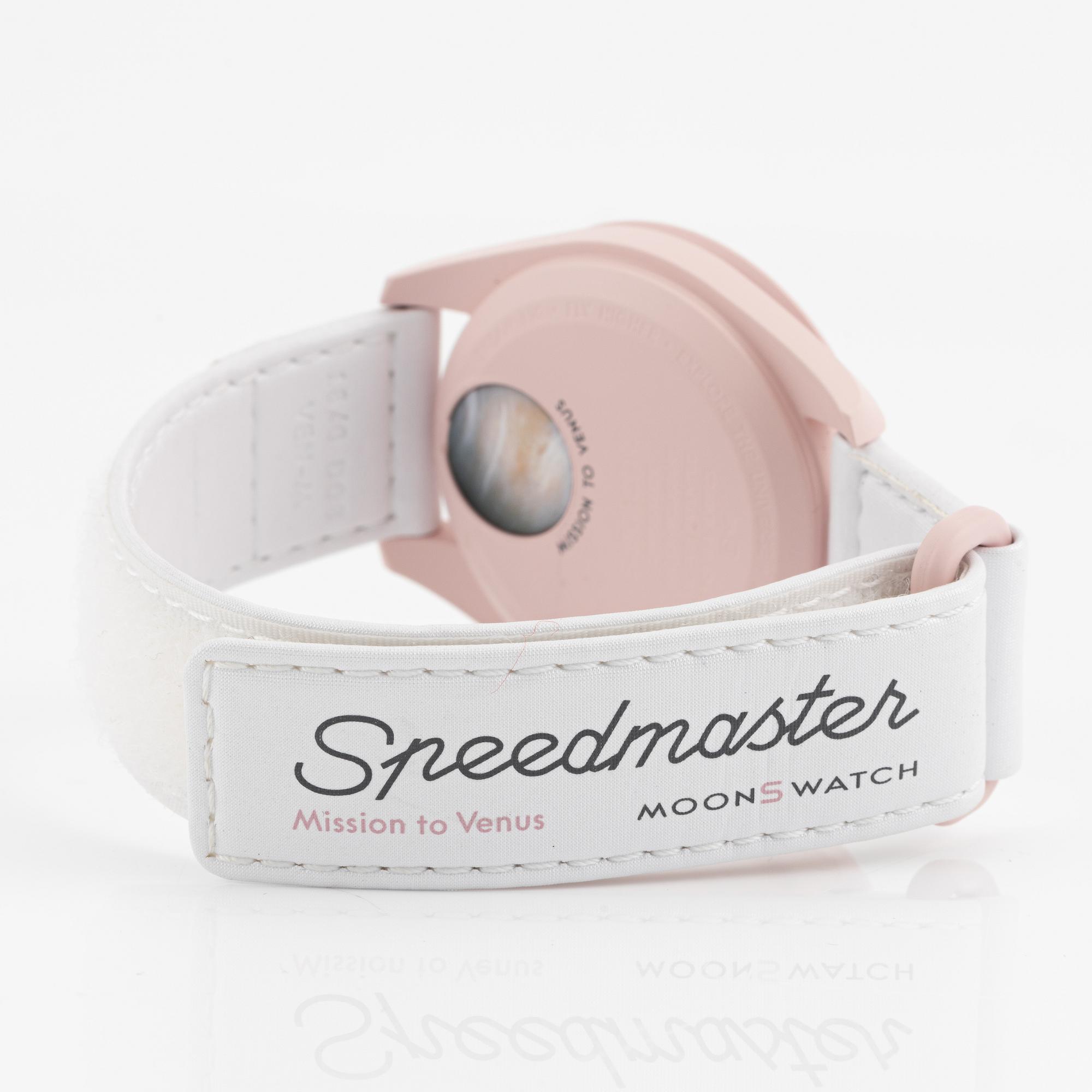 Omega/Swatch, MoonSwatch, Mission to Venus, chronograph, wristwatch, 42 mm.