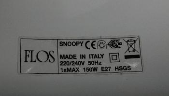 BORDSLAMPA, "Snoopy", Achille Castiglioni, Flos, 2000-tal.