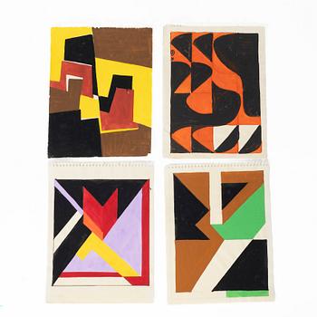 Werner Janson, Sketches, partially signed and dated, from the 1950s and onwards. 23 pieces.