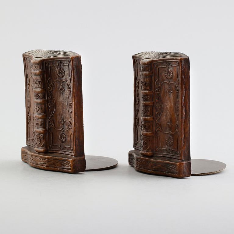 BOKSTÖD, 1 par, USA, 1900-talets första hälft.