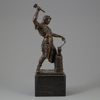 GOTTHILF JAEGER, a bronze sculpture, signed.