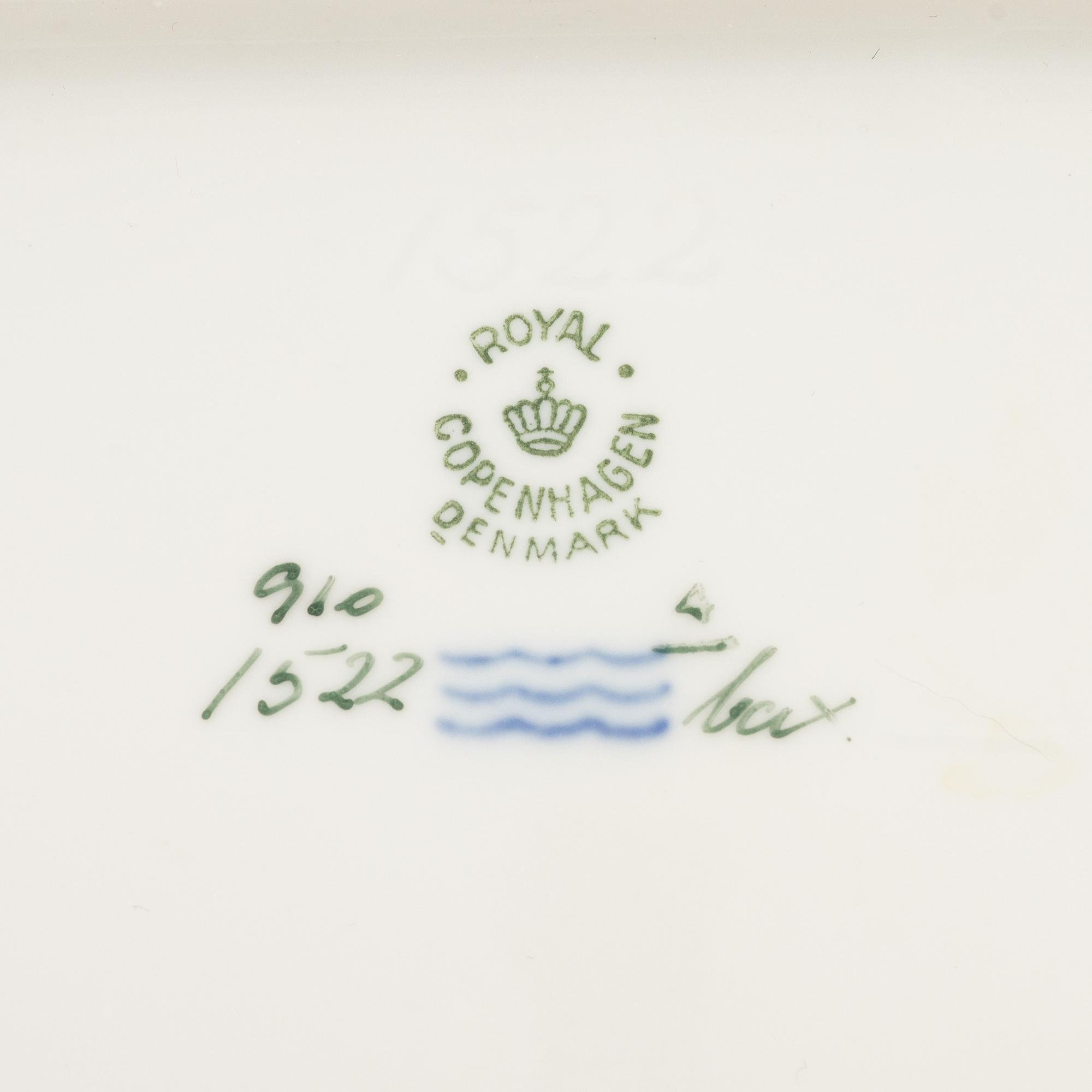 A 49-piece porcelain dinner service, "Frijsenborg", Royal Copenhagen, Denmark.