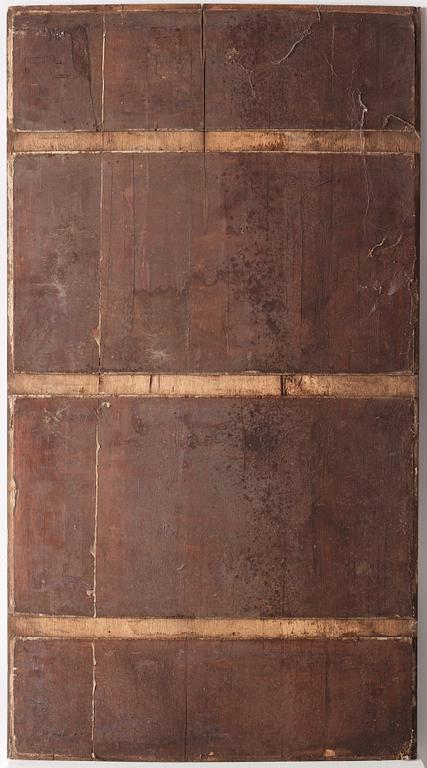 A set of three Chinese hardwood panels, Qing dynasty.