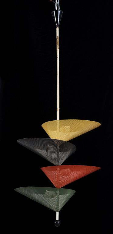 A ceiling lamp attributed to Mathieu Mategot, Atelier Mategot, France, 1950's.