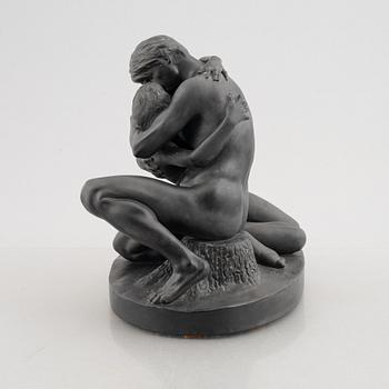 Stephan Sinding, after, a basalt sculpture, "To mennesker", 20th century.