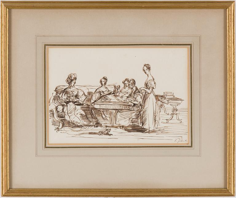 FRANCIS GRANT, drawing, ink on paper, signed F. Grant.