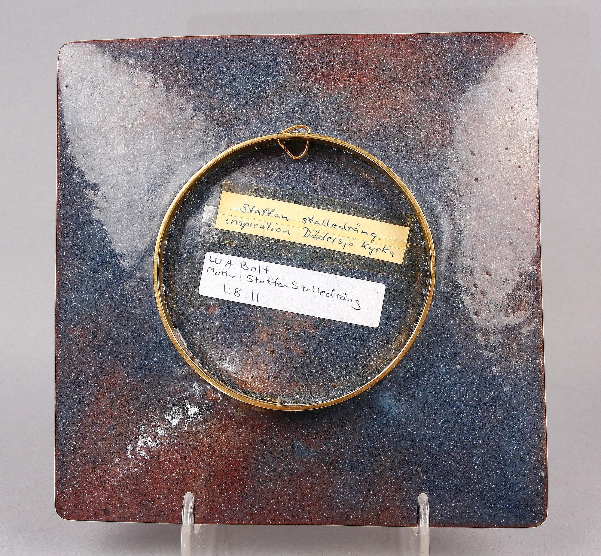 FAT, cloisonne och mässing, Julienne Pfeiffer, WA Bolin, Stockholm, 1977.