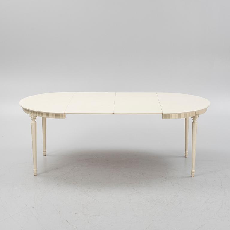 A Gustavian style dining group, mid 20th Century.