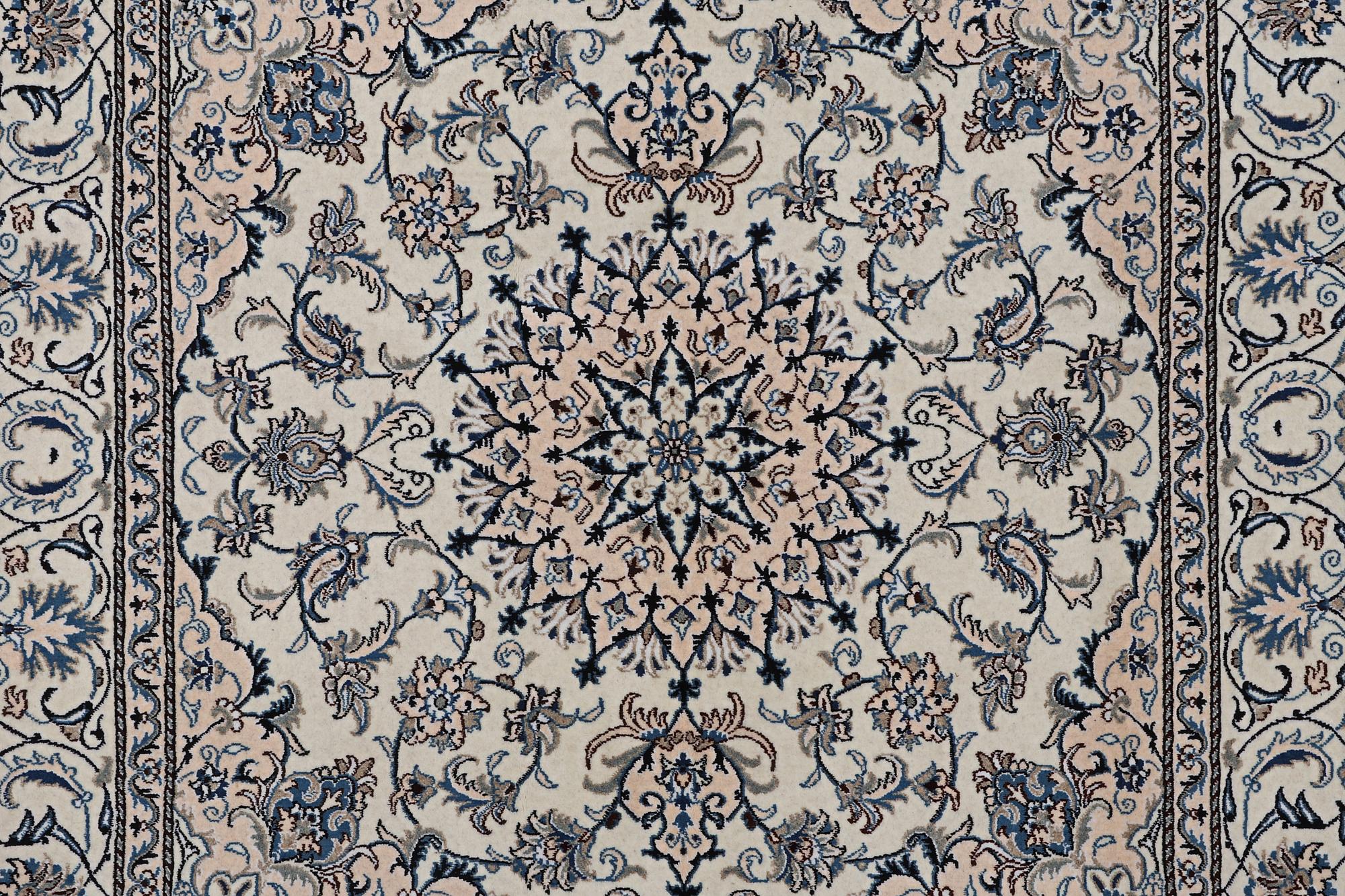 A rug, Nain, part silk, ca 200 x 195 cm.