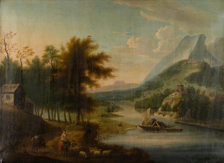 JOHANNES VAN DER BENT, FOLLOWER OF, RIVER LANDSCAPE.