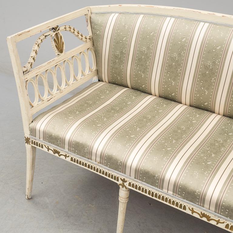 A Swedish late gustavian sofa, early 19th century.