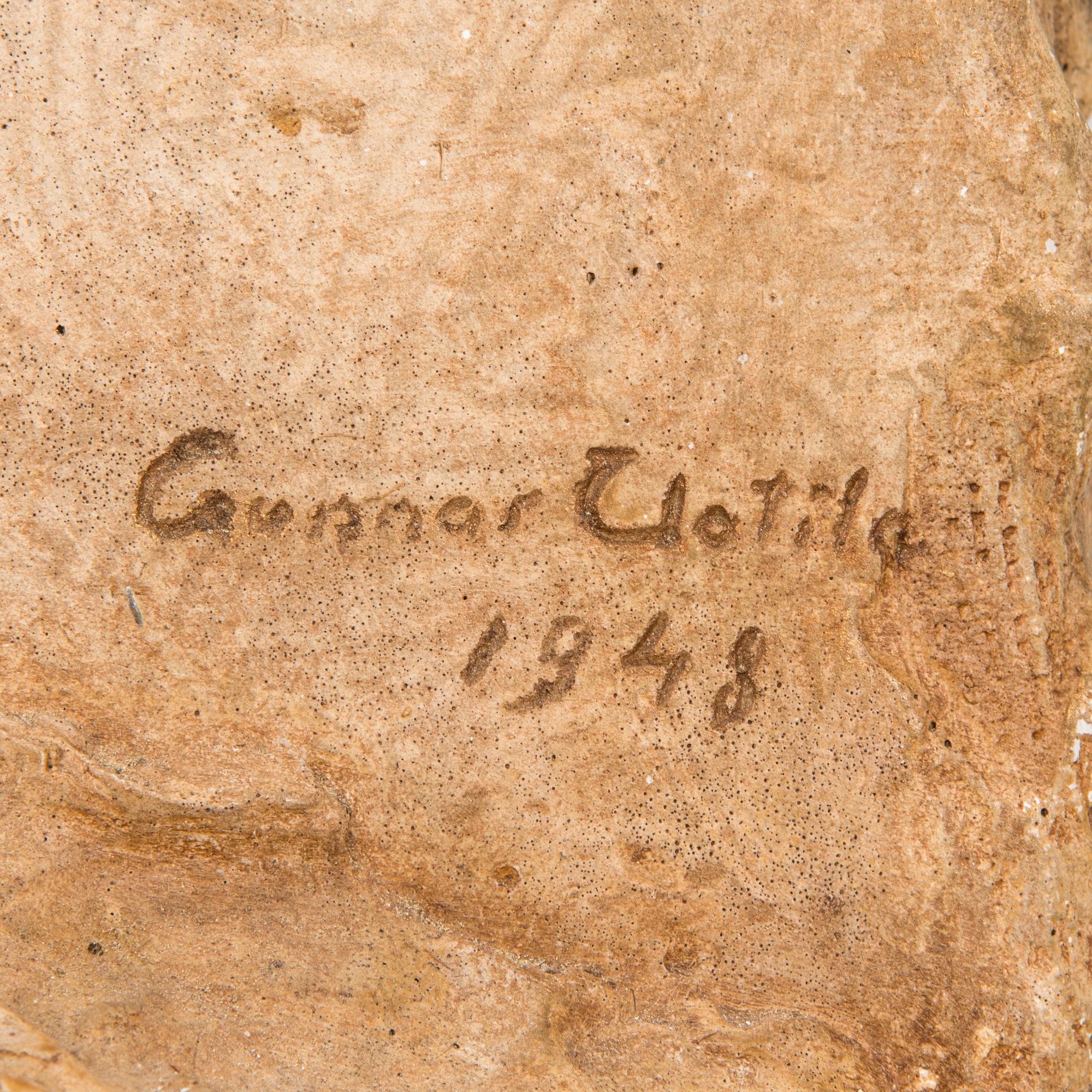 Gunnar Uotila, a relief, stoneware, signed and dated 1948.