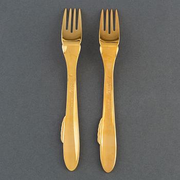 GUNNAR CYRÉN, 24 pieces of fish cutlery, "Nobel", Gense.