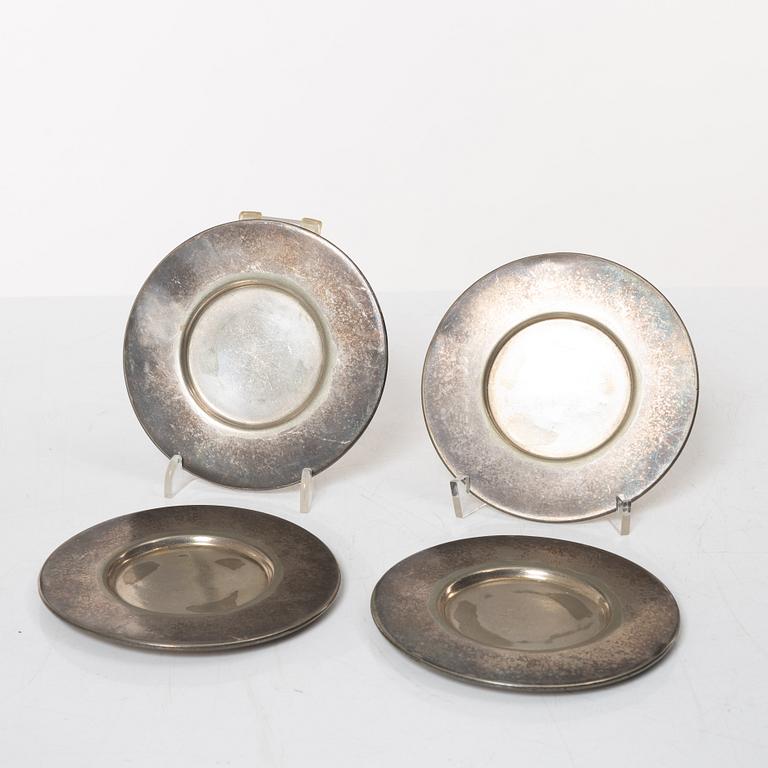 Gio Ponti, teservis, 6 delar, Athur Krupp Berndorfer Metallwarenfabrik, Österrike/Milano, 1930/40-tal.