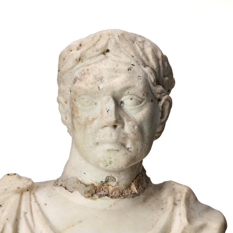 A presumably Italian Grand tour bust, 17th century or later.