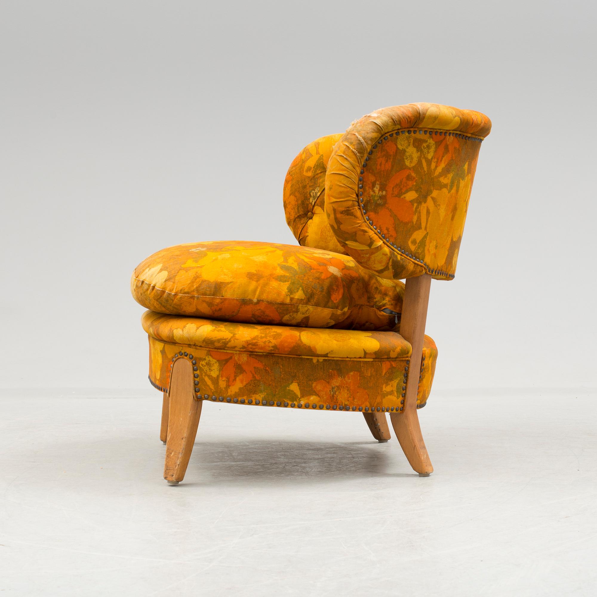 A mid 20th century "Schulz" easy chair by Otto Schulz.