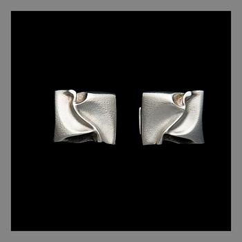 BJÖRN WECKSTRÖM, CUFFLINKS. Altair. Sterling silver, Lapponia 1987.