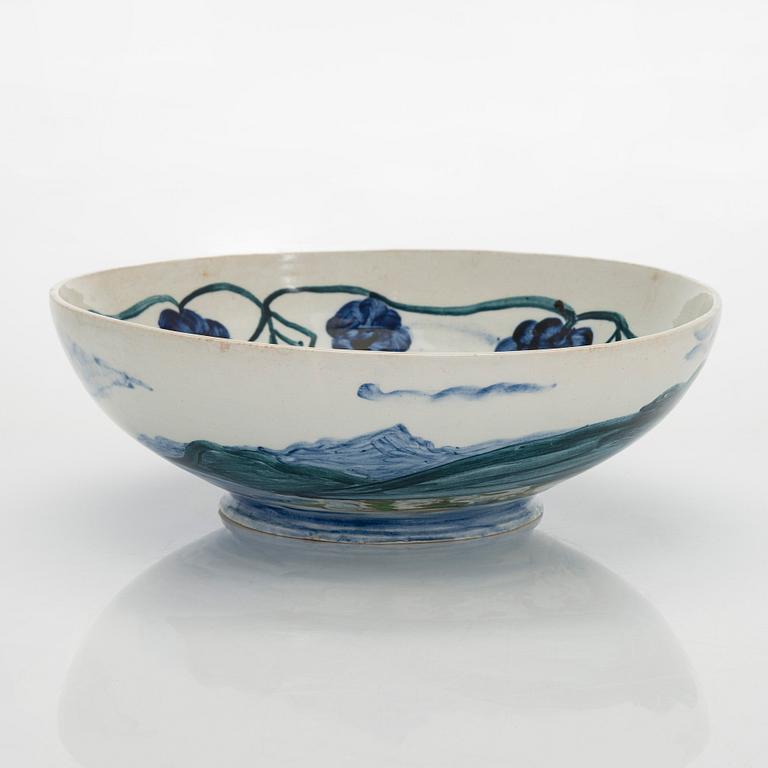 Gerda Thesleff, bowl, stoneware, signed GT Arabia.