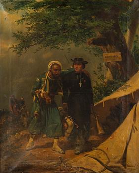 Alfred Couverchel, olja på duk, signerad och daterad 1859.