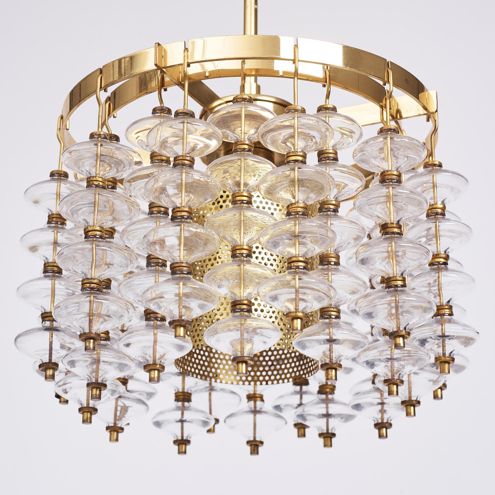 Hans-Agne Jakobsson, an 'Estrella' Ceiling Light, modell T581/H, Markaryd 1960-70s.