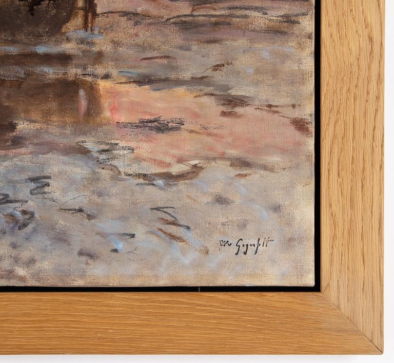 Wilhelm von Gegerfelt, oil on canvas, stamped signature.