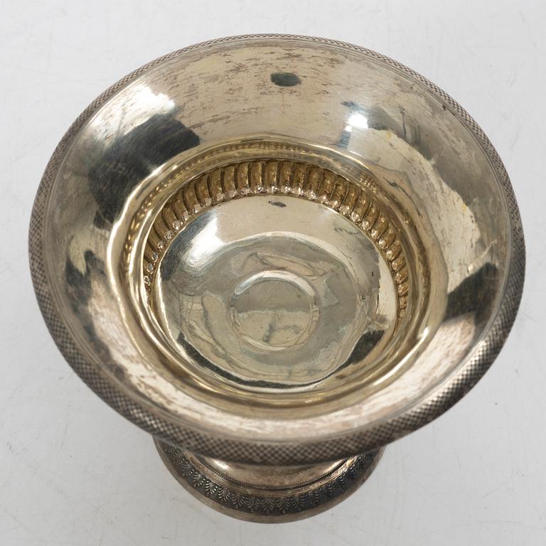 Goblet on foot, silver, Empire, Berlin, Germany, first half of the 19th century.