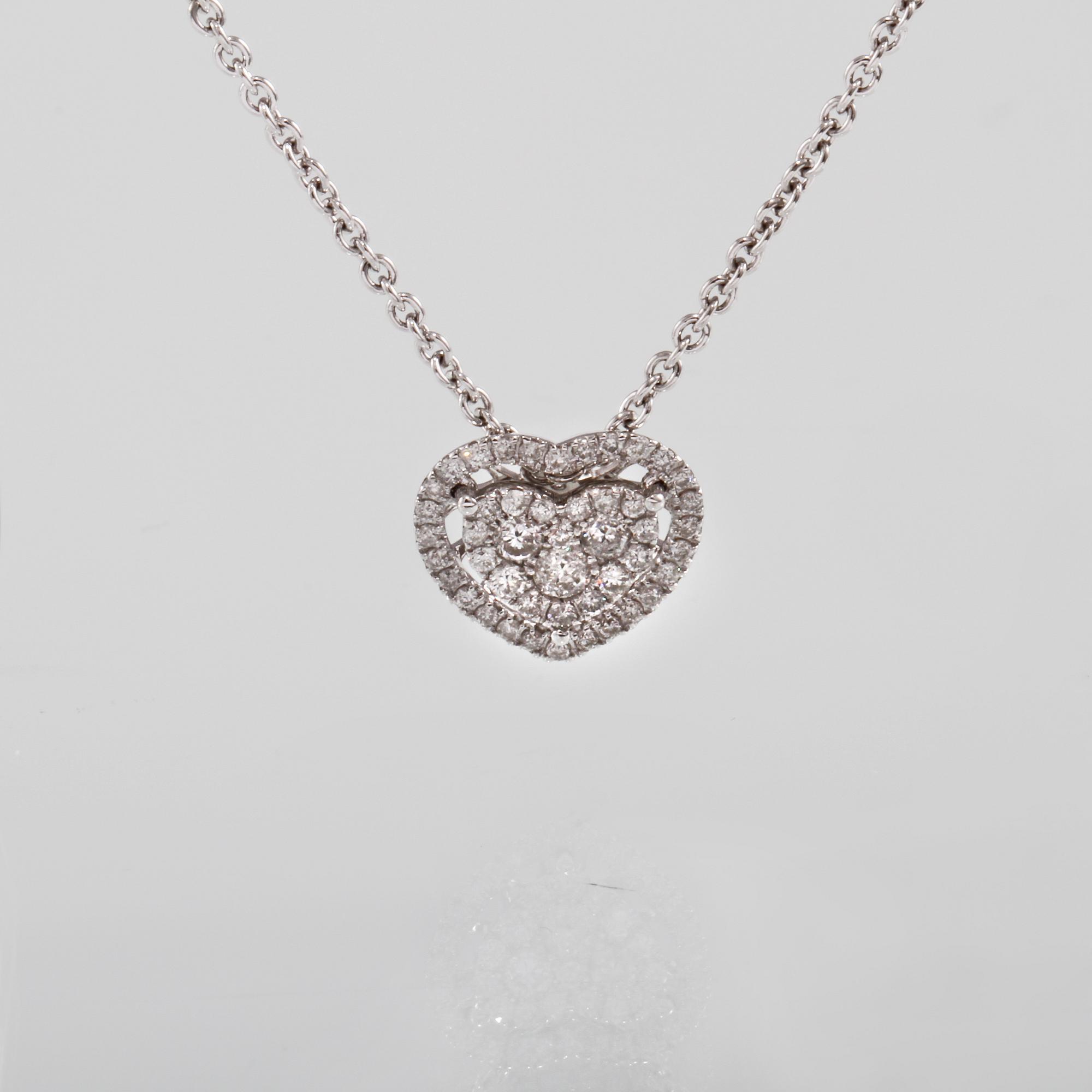 HÄNGE, 18k vitguld med briljantslipade diamanter, 0.60 ct. Vikt 5 g.