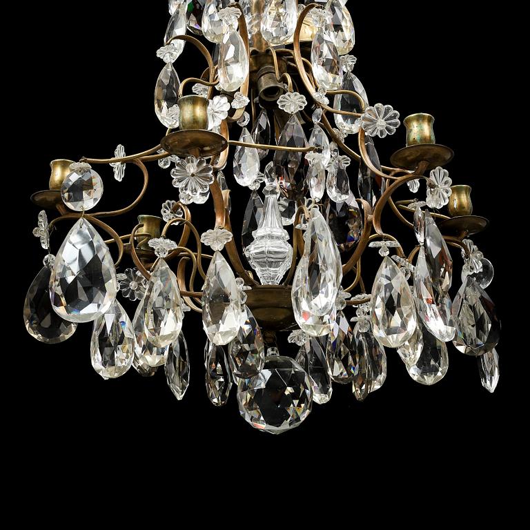 A Rococo style chandalier, 20th Century.