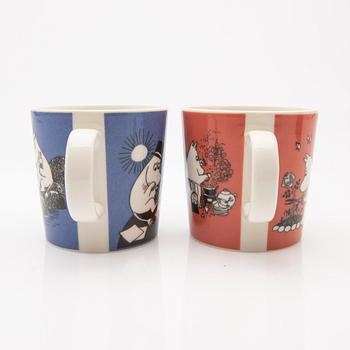 Moomin mugs, 2 pcs, Arabia, Finland, 1990-1999.