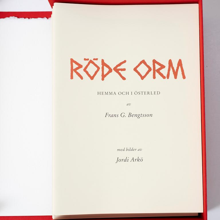 Jordi Arkö, Colour lithographic portfolios/bookworks, 2 pcs, "The Longships" by Frans G Bengtsson, 1991.