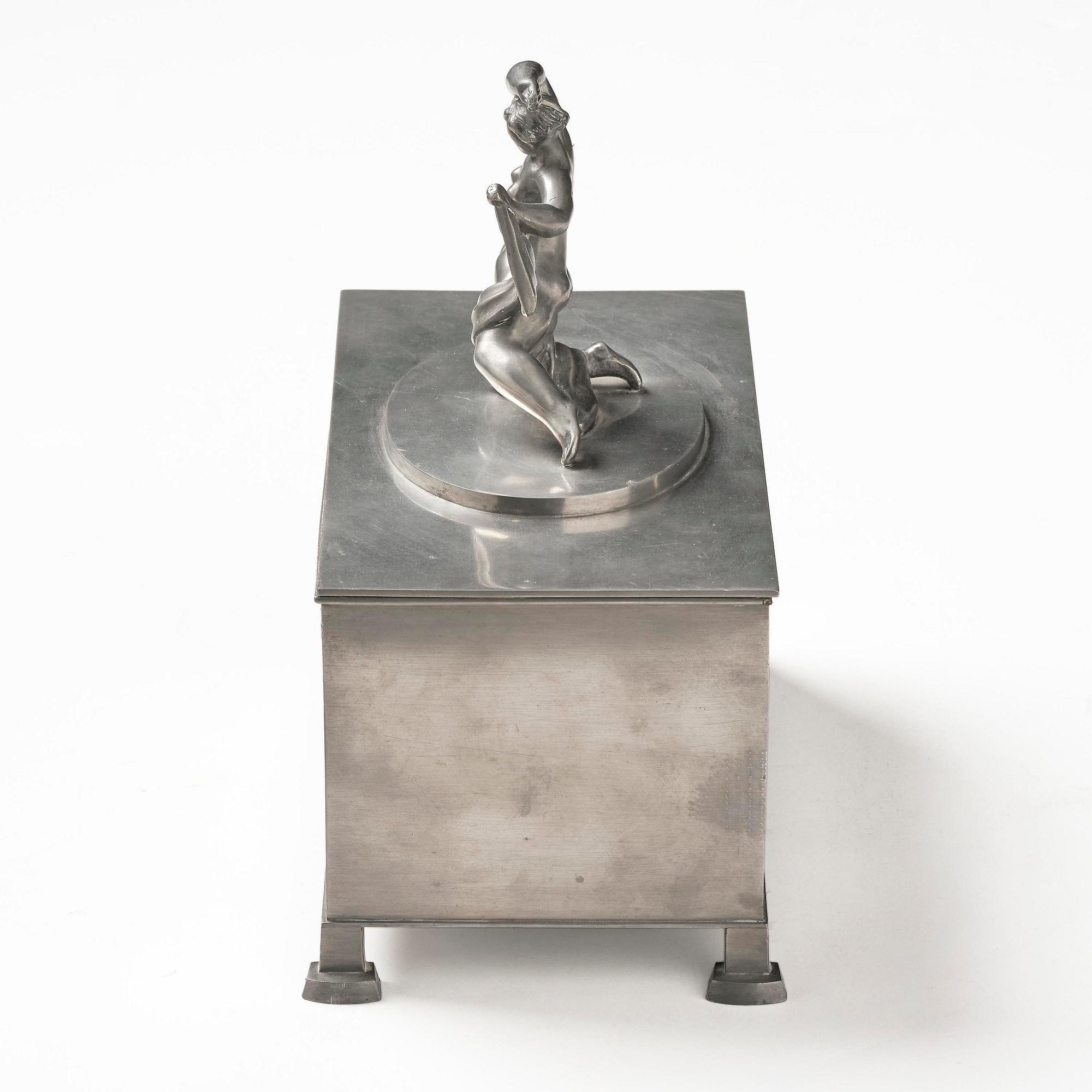 Nils Fougstedt, & Thorvald Alef, a pewter box model A 811, Firma Svenskt Tenn, Stockholm, 1929.