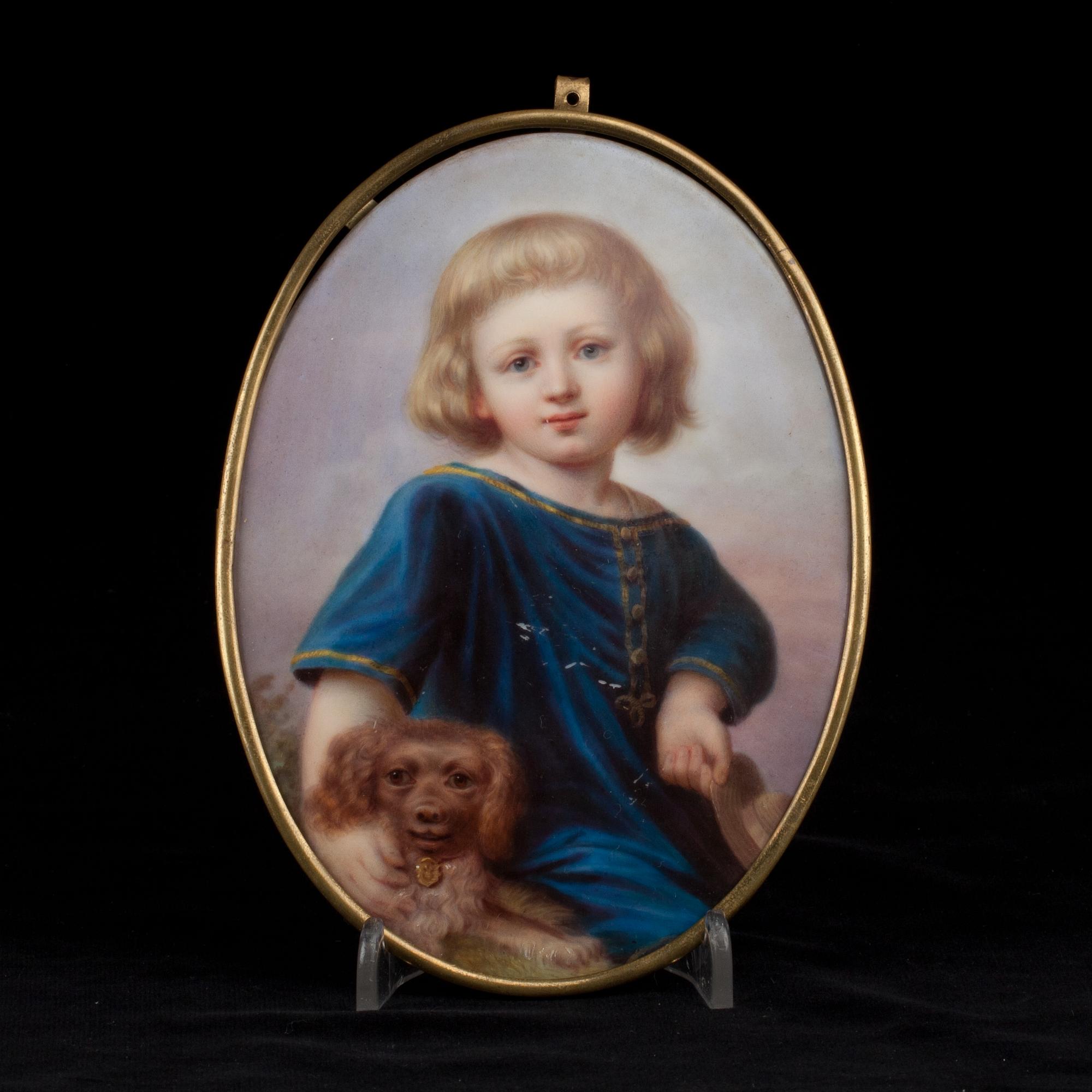 OKÄND KONSTNÄR, porslinsmålning, 1800-talets första hälft.