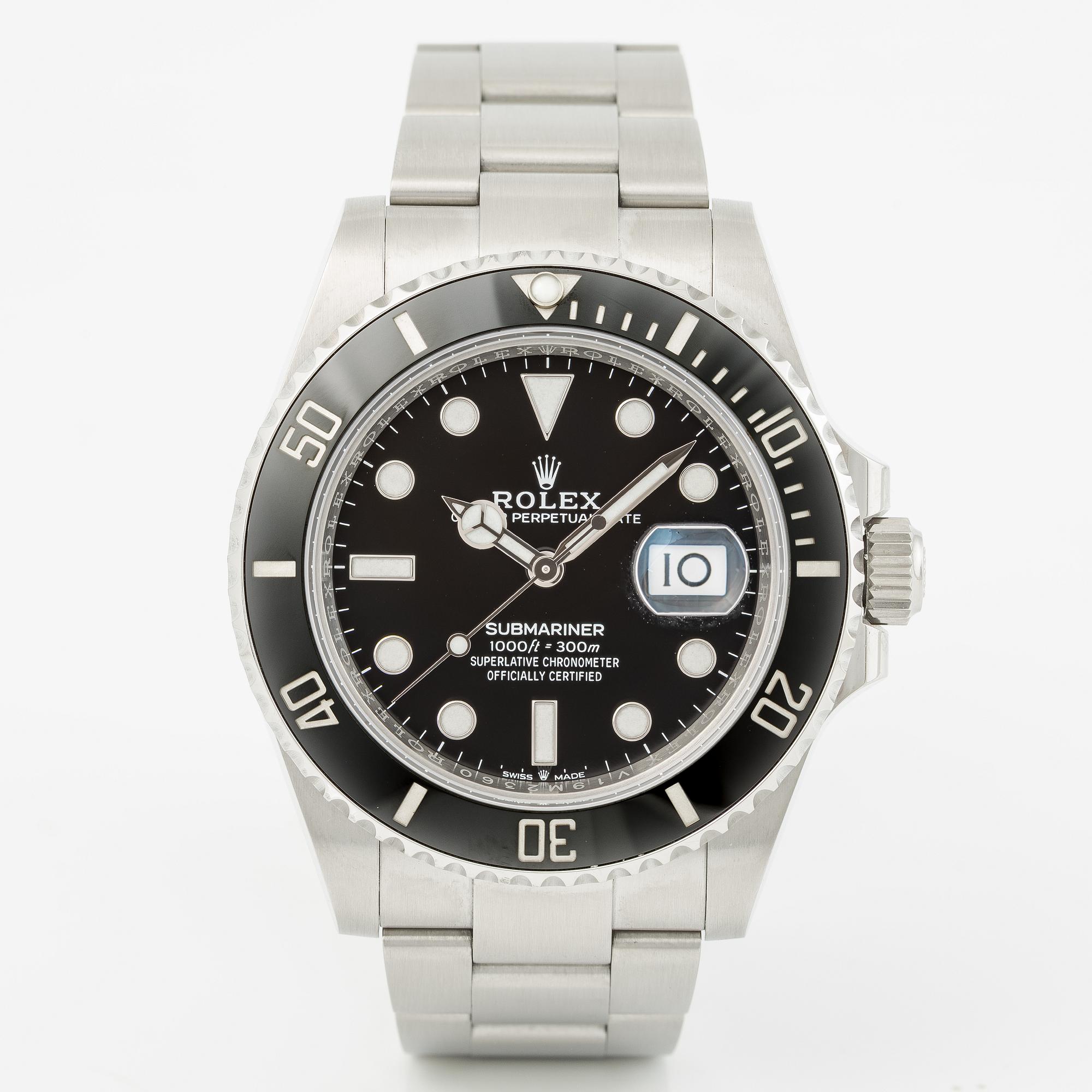 Rolex, Submariner, wristwatch, 41 mm.