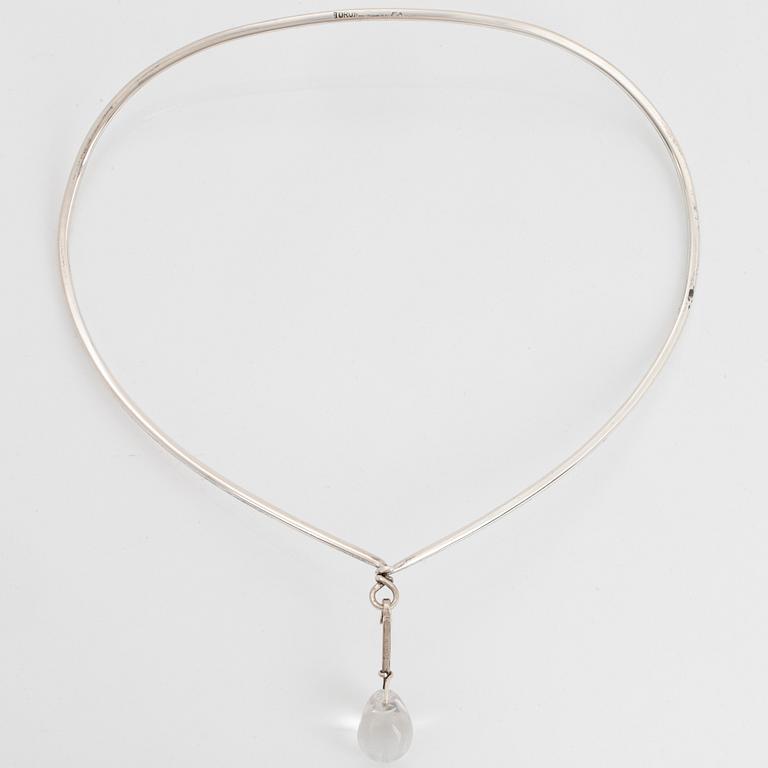 Vivianna Torun Bülow-Hübe, a silver necklace with pendant, executed in her own workshop, Stockholm 1964.