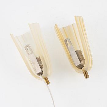 Wall lamps, a pair, 1940/50s.