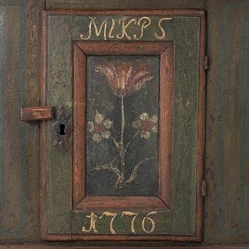 Hanging cabinet, folk art, 18th century.