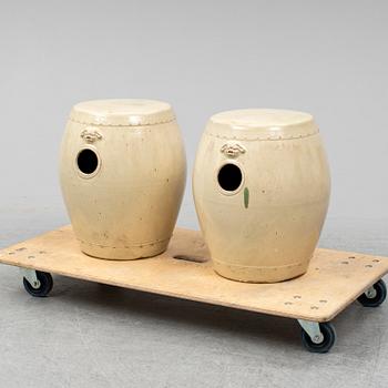 A pair of Chinese ceramic garden seat, 20th century.