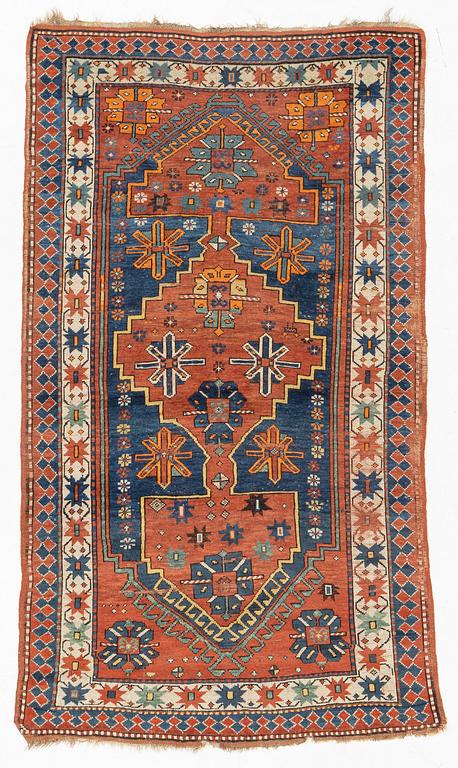 Rug, Antique Kazak,circa 180 x 100-110 cm.