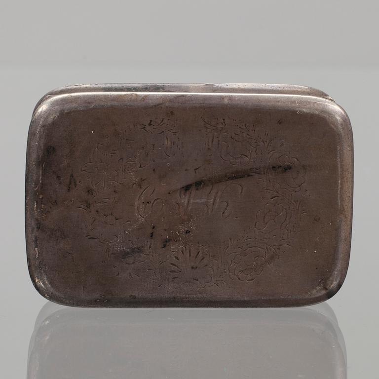 PILLERDOSA, silver, Fredrik Tiander, Lovisa 1841.