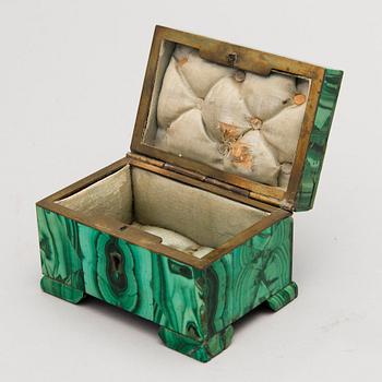 A MALACHITE BOX, Russia early 19th century.