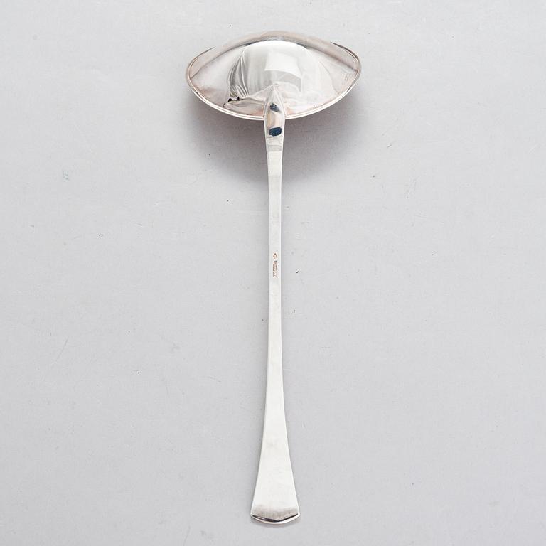 Tillander, silver ladle, 'Käpy' (Cone), Helsinki 1974. Designed by Vilho Ellenberg in the 1920s.
