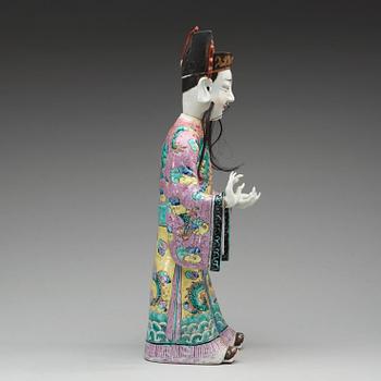 FIGURIN, porslin. Qing dynastin, 1800-tal.