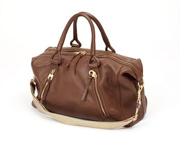 A brown bag by Bally.