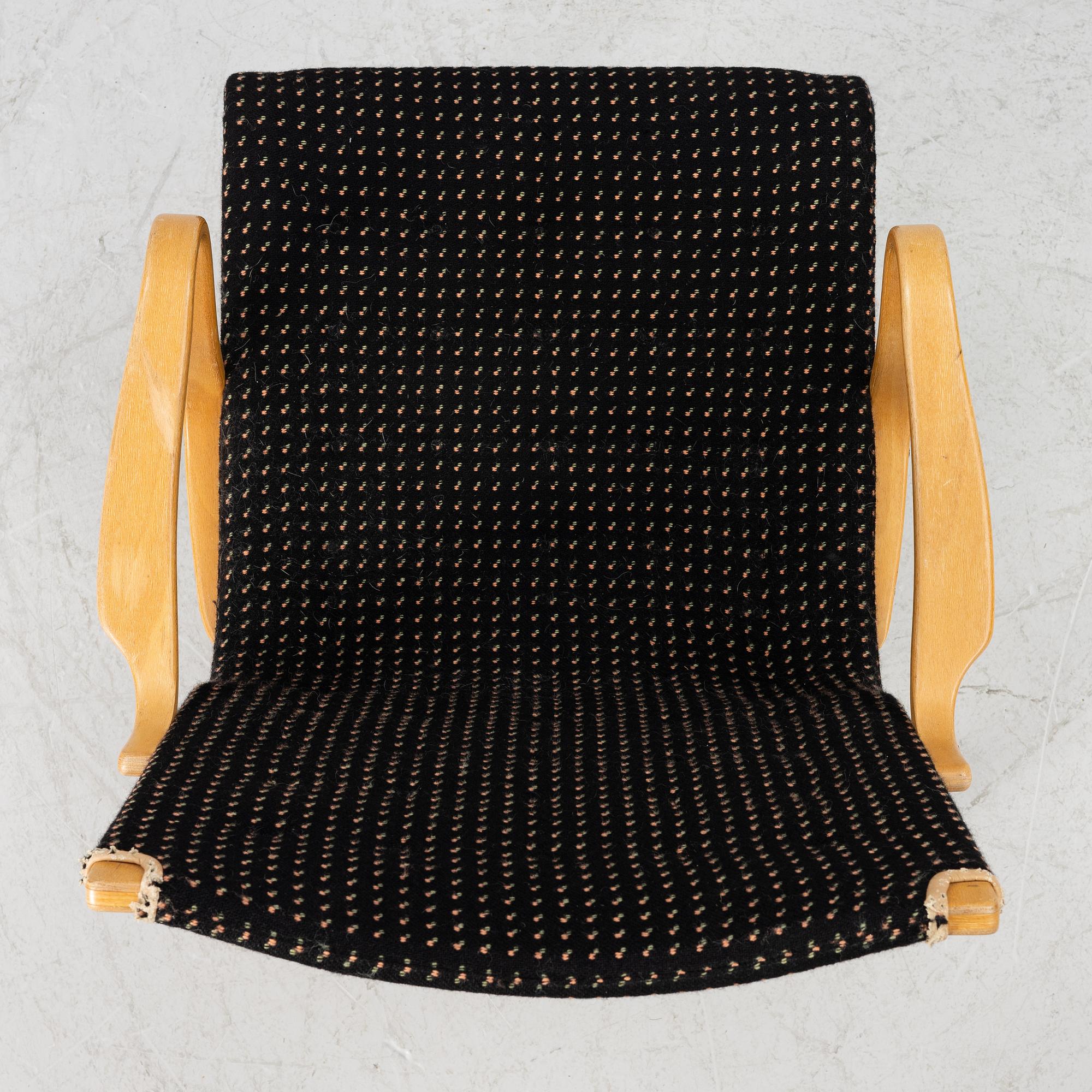 Bruno Mathsson, armchair, "Mina", Mathsson International, second half of the 20th century.