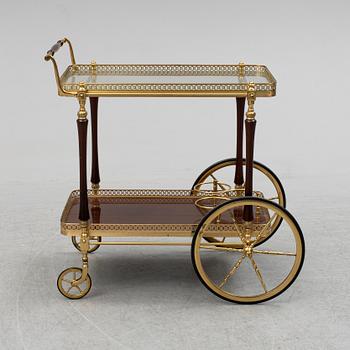 A brass drinks trolle, second half of the 20th Century.