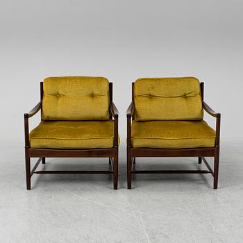 A 1960's pair of 'Bristol' easy chairs by Pethrus Lindlöf.