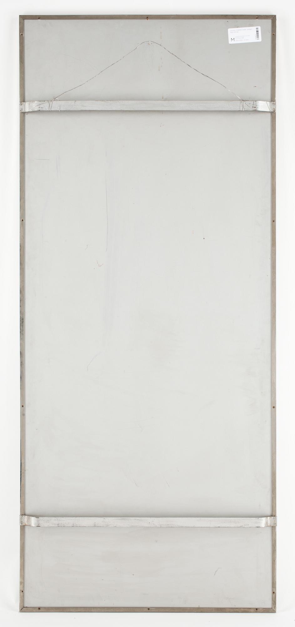 A Swedish polished steel framed wall mirror,